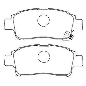 【普通自動車ブレーキパッド】TOYOTA ヴィッツ 型式: SCP10, NCP10, NCP15, SCP13　 サクシード型式: NLP51V, NCP55V, NCP58G, NCP59G　プロボックス型式: NLP51V, NCP51V, NCP52V, NCP55V　フロント用　左右セット　4枚セット　GAB品番: GABF-T08W618 【送料無料】