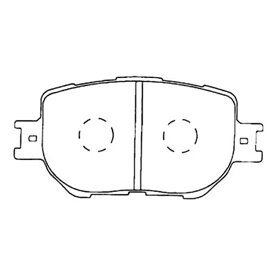 【普通自動車ブレーキパッド】TOYOTA マークX型式:GRX120、GRX125、GRX130、GRX135　フロント用　ブレーキパッド　左右セット　4枚セット　GAB品番: GABF-T13636 【送料無料】