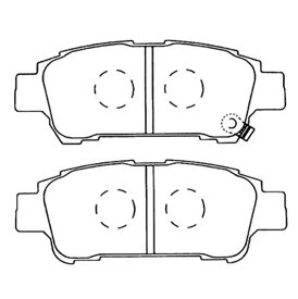 【普通自動車ブレーキパッド】TOYOTA アルファード 型式: ANH10W, ANH15W, MNH10W, MNH15W　リア用　ブレーキパッド　左右セット　4枚セット　GAB品番: GABF-T15W639 【送料無料】