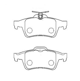 【普通自動車ブレーキパッド】　MAZDA アクセラ 型式: BL5FP, BL5FW, BKEP, BLEAP, BLEFP, BLFFP, BLEAW, BLEFW, BLFFW, BK3P, BL3FW　リア用ブレーキパッド　左右セット　4枚セット　GAB品番: GABF-NZ38718【送料無料】