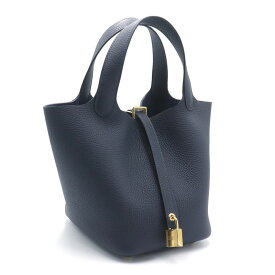 [返品OK] エルメス ピコタンロックPM K刻印 2025年製 ブルーニュイ トリヨンクレマンス ハンドバッグ 手提げ ゴールド金具 ネイビー 【中古】【送料無料】