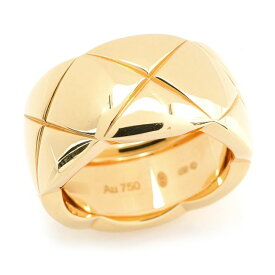 [返品OK] シャネル ココクラッシュコレクションリング ラージモデル #54 14号 J10574 K18YG マトラッセ イエローゴールド 地金11.7g 【中古】【送料無料】