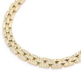 [返品OK] カルティエ マイヨンパンテールネックレス 3ロウ パヴェダイヤ K18YG ダイヤネックレス イエローゴールド 40cm 地金73.5g【中古】【送料無料】