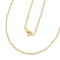 [返品OK] ウノアエレ スクリュー チェーン ネックレス K18YG ツイスト ターラント ひねり 金無垢 18金 18…