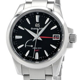 [返品OK] グランドセイコー メンズ SBGE213 ヘリテージコレクション 9R66-0AE0 GMT カレンダー ブラック スプリングドライブ 腕時計 【中古】【送料無料】
