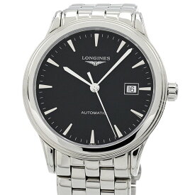 [3年保証/返品OK] ロンジン メンズ フラッグシップ L4.984.4.52.6 L4.984.4 箱保 裏スケ カレンダー ブラック 自動巻き 腕時計【中古】【送料無料】