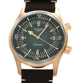 [3年保証/返品OK] ロンジン メンズ レジェンド ダイバー ブロンズ L3.774.1.50.2 L3.774.1 箱保 グリーン文字盤 自動巻き 腕時計【中古】【送料無料】