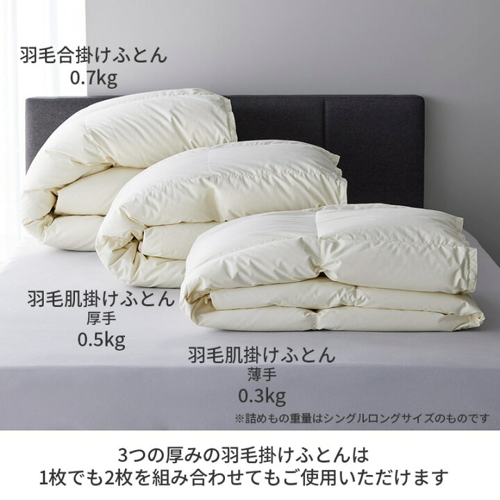楽天市場】西川 羽毛掛けふとん 西川プレミアム 300g 500g 700g 合掛け 