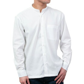 ノーアイロン カジュアル ビジネスカジュアル オフィスカジュアル スタンドカラー バンドカラー ホワイト 白 2508ft 2509ft