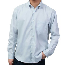 ノーアイロン カジュアル ビジネスカジュアル オフィスカジュアル ボタンダウン ブルー 青 2508ft 2509ft