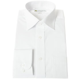 ワイシャツ スリムフィット セミワイドカラー 形態安定 メンズ 細身 白無地 シャツハウス 定番 カッターシャツ 2406ss