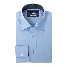 ワイシャツ 形態安定 長袖 ブルー 青 ワイドカラー スリム 細身 シャツハウス メンズ ドレスシャツ 2404ft 24FA 2406ss