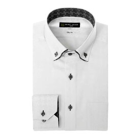ワイシャツ 形態安定 長袖 白 ホワイト ボタンダウン スリム 細身 シャツハウス メンズ ドレスシャツ 24FA 2406ss