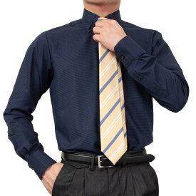 形態安定 メンズ 長袖 シャツ ボタンダウン スリムフィット パープル 紫 チェック パーティー 2511ft DF2601 2512CL