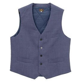 ジレ ベスト ブルー ブラウンレーベル 中綿 ビジネス ビジカジ オフィスカジュアル シャツハウス 2511ft