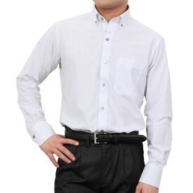 スリムフィット ノーアイロン スーパーストレッチ ダイヤ チェック ボタンダウン ホワイト 裄詰め不可 2601tf