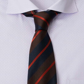 【最大500円オフクーポンあり！】 ネクタイ シルク 8センチ 8CM メール便 レジメンタル ネイビー エンジ フォーマル おしゃれ プレゼント シャツハウス ブランド メンズ リクルート 2512SS