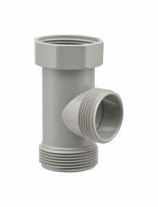 GAONA ガオナ KAKUDAI カクダイ 【GA-PB125】 流し台排水栓チーズ 二層シンク・オーバーフローシンク用 取付ネジG11/2にG11/4を合流