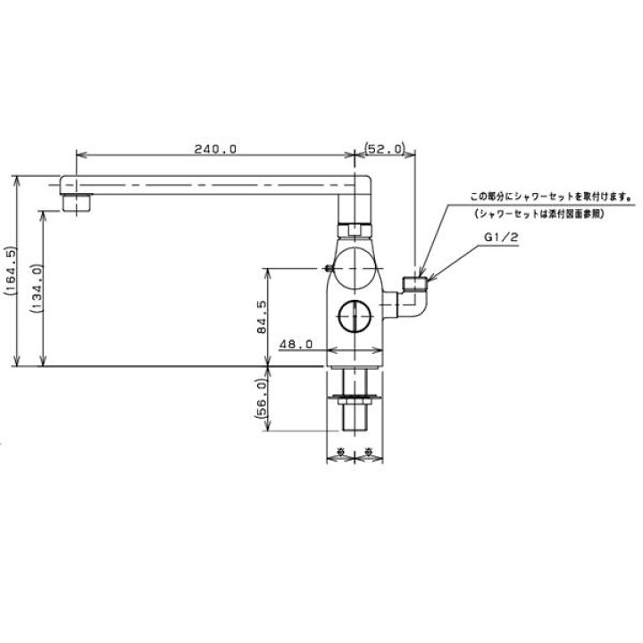 カクダイ サーモスタットシャワー混合栓（デッキタイプ） 175-009K 木材・建築資材・設備 | bigchange.co.kr