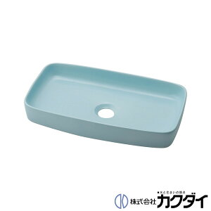 カクダイ KAKUDAI※メーカー直送のみ※【493-242-B】※角型手洗器 フロストミント 陶器製(美濃焼)