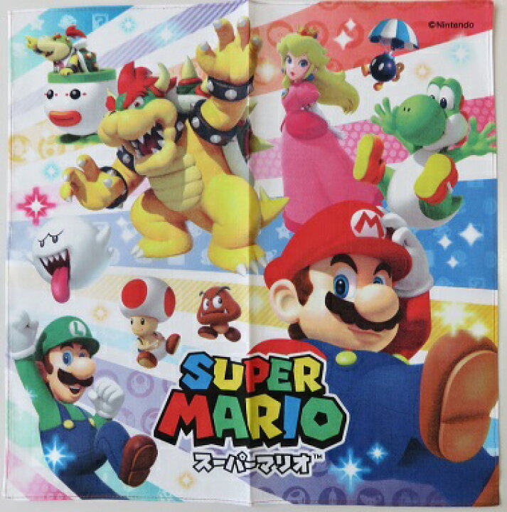 楽天市場 ハンカチ スーパーマリオmbs 872 小学校 給食 メール便ｏｋ 女の子 女児 男の子 男児 キッズ キャラクター 子供用 入園 入学 準備 お祝い プレゼント セレクトショップ大橋幾