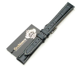 オロビアンコ Orobianco 純正時計バンド 交換用ベルト イタリア製 牛ワニ型おし皮バンド 女性用 ネイビー色 14ミリ用 OR-0059-15 【正規品】【送料無料】