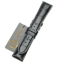 オロビアンコ Orobianco 純正時計バンド 交換用ベルト イタリア製 牛ワニ型おし革バンド 黒色 同色ステッチ入 22ミリ用 OR-0012-3N 正規品 追跡可能メール便送料無料