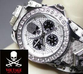 ヴォルテージ VOLTAGE 腕時計 センチネル SENTINEL9 ホワイト スカル シールドクロス メンズ ファッション VO-013SIX-01W 正規品 送料無料