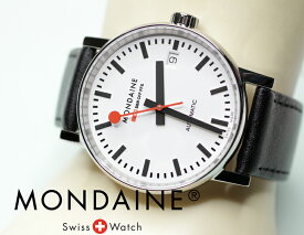 MONDAINE モンディーン エヴォ2 自動巻き 35mm 腕時計 スイス鉄道時計 Evo2 エヴォ サファイアガラス ステンレスケース ブラックレザー 【MSE.35610.LB】 正規品 送料無料