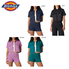 ディッキーズ Dickies レディースクロップドワークシャツ Womens Cropped Work Shirt 女性用 シャツ カジュアル ショート丈 丈短め