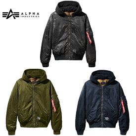 【30%割引！スーパーセール】 アルファインダストリー ALPHA INDUSTRIES MA-1 HOODED BATTLEWASH ボンバー ジャケット ミリタリー アメカジ 冬物 ujm51502c1