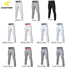 Easton イーストン ADULT RIVAL+ PIPED PANT 野球 ユニフォームパンツ 大人 一般 練習着 パンツ 練習用 ズボン スペアパンツ ホワイト グレー