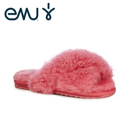 【30%割引！スーパーセール】 エミュー EMU Australia Mayberry Curly Womens 歩きやすい スリッパ Mineral Red レッド サンダル カーリー可愛い 快適 蒸れない emw12766 送料無料 お出かけ フラット