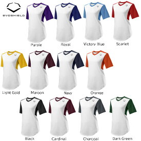 【USA物】EVOSHIELD エボシールドGIRLS E810 EVOSHIELD V-NECK PULLOVER JERSEY 野球 練習着 トレーニング ショートスリーブ Tシャツ 子供用 (wtv5620)