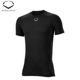 【ネコポス送料無料】【USA物】Evoshield エボシールド プロチーム COOLING SHORT SLEEVE TEE 野球 アパレル インナー クーリング ショートスリーブ 半袖 ブラック