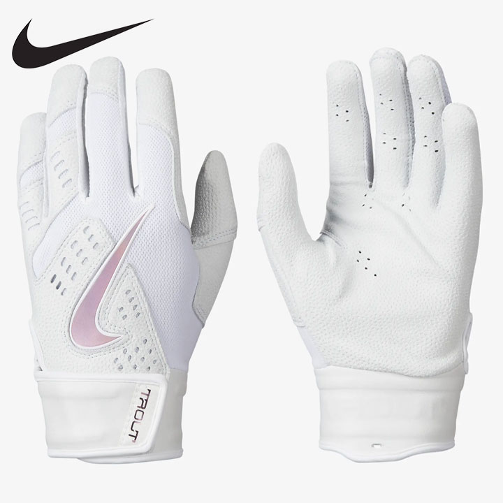 【ネコポス送料無料】【日本未発売】Nike ナイキ 野球 バッティング 手袋 グローブ 両手用 Nike Trout Elite 2.0 マイク  トラウト 白 | e-ShopSmart