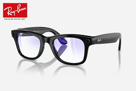 レイバン Rayban スマートサングラスRW4006 601/SB META WAYFARER サイズL ブラックフレーム 黒縁 ブルーライトカット ユニセックス 【海外正規品】