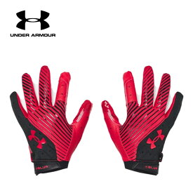 アンダーアーマー Under Armour アメリカンフットボール グローブ UA Blur Football Gloves アメフト ラグビー 野球 バッティング 手袋 両手用 メンズ レッド