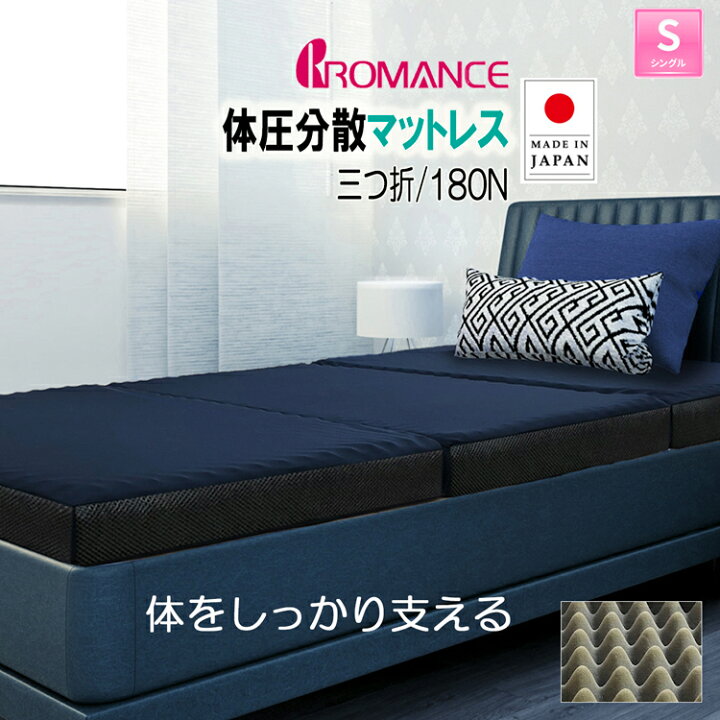 楽天市場】【クーポンで大特価】 マットレス 三つ折り シングル かため 