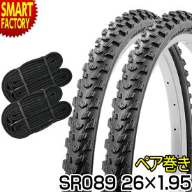 自転車 タイヤ 26インチ チューブ セット ペア 26x1.95 HE ブラック SR089 SHINKO シンコー スポーツ・アウトドア 自転車・サイクリング 自転車用パーツ タイヤチューブ 送料無料 当日発送 ☆ プレゼント ギフト 父の日 梅雨