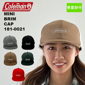 在庫限り！【レッドのみ】Coleman コールマン 181-0021 小つばキャップ メッシュ 熱中症対策 日よけ アジャスター アウトドア キャンプ 帽子 メンズ レディース ストリート 即日発送 メール便