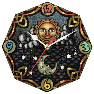 八角アートガラス時計 (013239) ※未完成品(商品画像は作品例となります。)