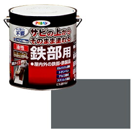 アサヒペン 油性・高耐久鉄部用 (3L グレー) [キャンセル・変更・返品不可][代引不可][同梱不可][ラッピング不可][海外発送不可]