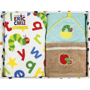 はらぺこあおむし ヤムヤムヤム フェイスタオル2P&ループ付ウォッシュタオル (HP200700)