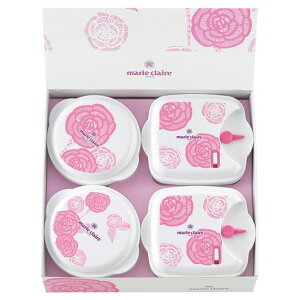 マリ・クレール ローズブルーミング 電子レンジ容器4pcセット (MC-668)
