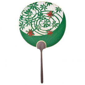 日本製(MADE IN JAPAN) うちわ 貴船 (緑) 2054