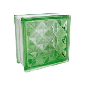 ガラスブロック 95 ダイヤモンド グリーン 6個セット [ラッピング不可][代引不可][同梱不可]