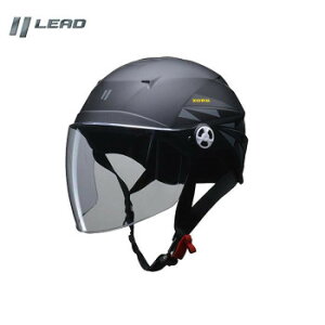 リード工業 ZORK 開閉シールド付き ハーフヘルメット 大きめフリーサイズ マットブラック