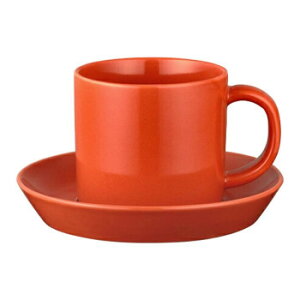 西海陶器 波佐見焼 コモン コーヒーカップ&ソーサー 赤 18285