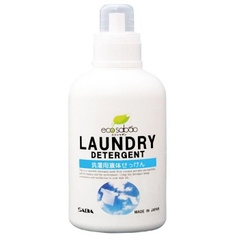 SABA エコシャボン 洗濯用液体せっけん 計量キャップ付き洗剤ボトル 800g×18本 SB-700810  [ラッピング不可][代引不可][同梱不可] | イースクエア